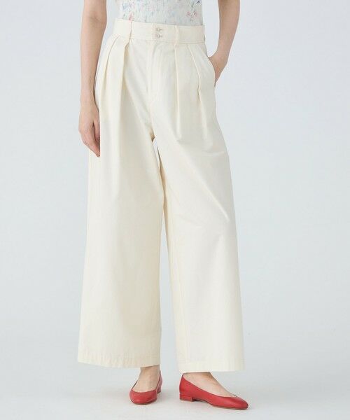 TOMORROWLAND / トゥモローランド その他パンツ | シルクネップウェザー タックワイドパンツ | 詳細2