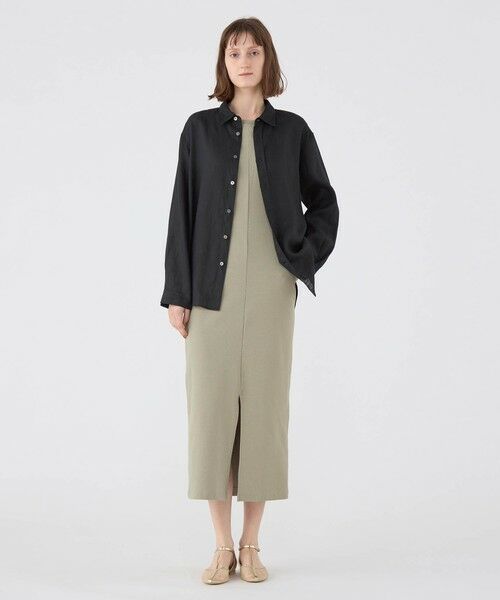 TOMORROWLAND / トゥモローランド ロング・マキシ丈ワンピース | ポリエステルサーマル アメリカンスリーブワンピース | 詳細1