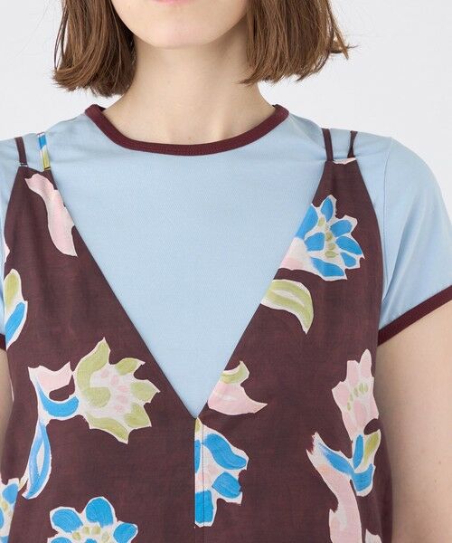 TOMORROWLAND / トゥモローランド ミニ丈・ひざ丈ワンピース | レイトンプリント キャミソールワンピース | 詳細4