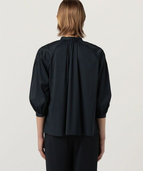 TOMORROWLAND 23aw ブロードピンタックシャツブラウス黒 綿 長袖 TOMORROWLAND 23aw ブロードピンタックシャツブラウス黒 綿 長袖