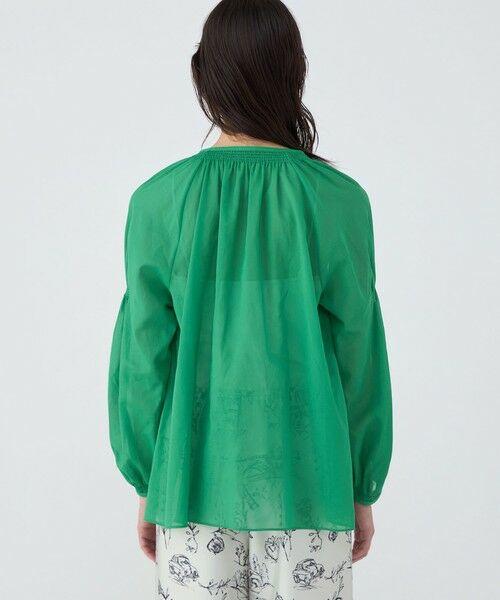 TOMORROWLAND / トゥモローランド シャツ・ブラウス | シャイニーオーガンジー シャーリングブラウス | 詳細4