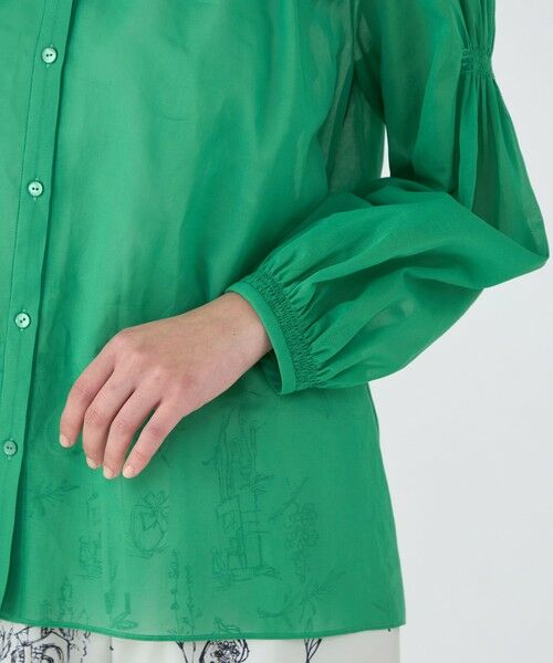 TOMORROWLAND / トゥモローランド シャツ・ブラウス | シャイニーオーガンジー シャーリングブラウス | 詳細6