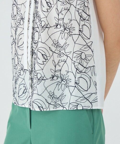 TOMORROWLAND / トゥモローランド シャツ・ブラウス | サンフラワーエンブロイダリーコンビ ボウタイブラウス | 詳細7