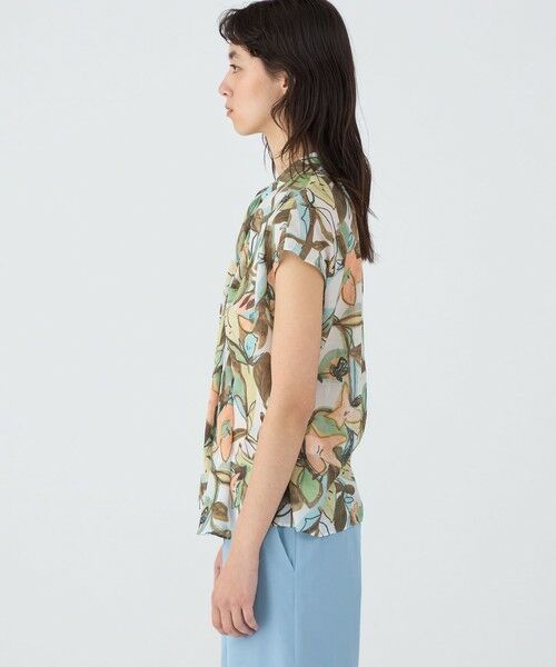 TOMORROWLAND / トゥモローランド シャツ・ブラウス | ミューラルリーフプリント ツイストドレープブラウス | 詳細3