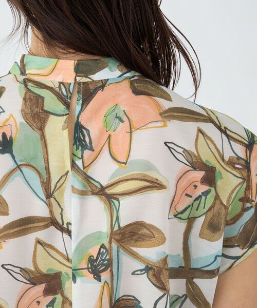 TOMORROWLAND / トゥモローランド シャツ・ブラウス | ミューラルリーフプリント ツイストドレープブラウス | 詳細6