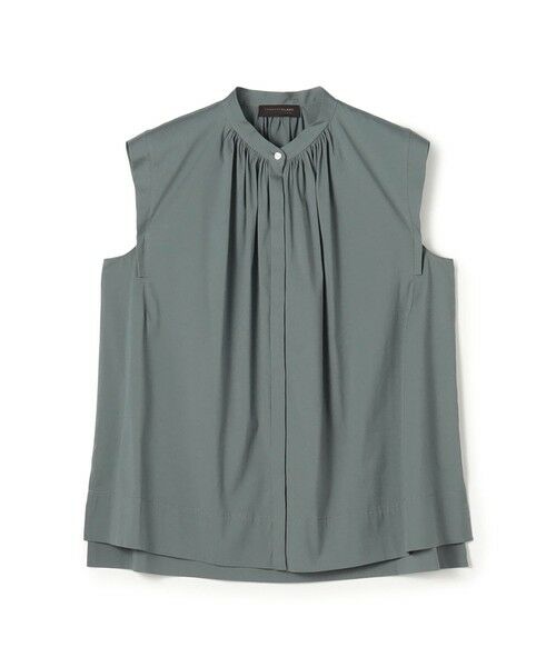 TOMORROWLAND / トゥモローランド シャツ・ブラウス | 【一部WEB先行予約】ハイパワーストレッチブロード ギャザーノースリーブブラウス（53 グリーン）
