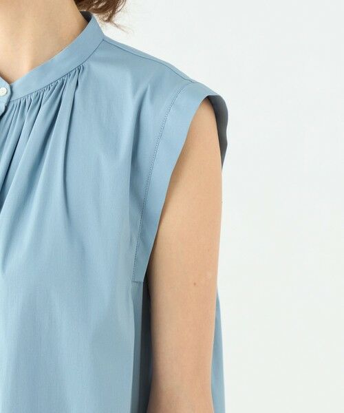 TOMORROWLAND / トゥモローランド シャツ・ブラウス | ハイパワーストレッチブロード ギャザーノースリーブブラウス | 詳細6