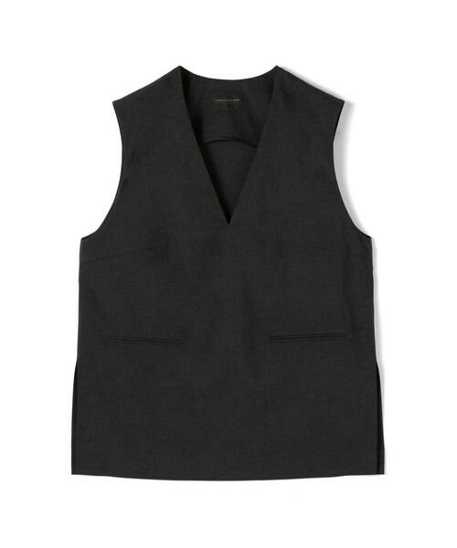 TOMORROWLAND / トゥモローランド その他トップス | エクストラファインポリエステルトロピカル Vネックトップス(17 チャコールグレー)