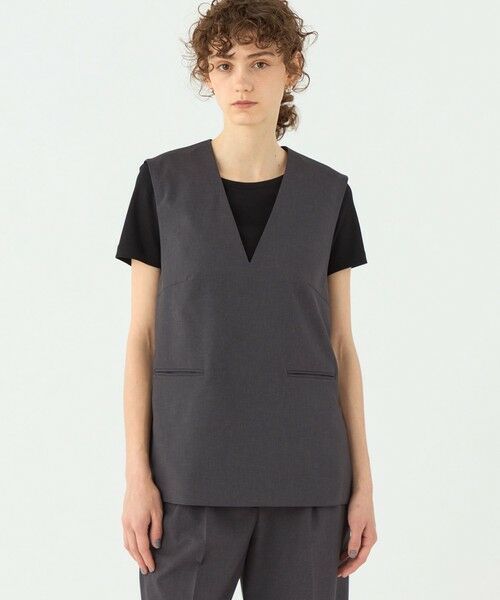 TOMORROWLAND / トゥモローランド その他トップス | エクストラファインポリエステルトロピカル Vネックトップス | 詳細2