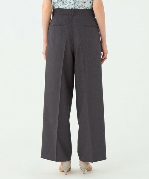 TOMORROWLAND / トゥモローランド その他パンツ | エクストラファインポリエステルトロピカル タックワイドパンツ | 詳細4