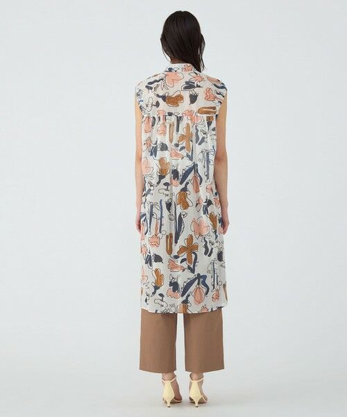 タグ付き新品　ブルーナリーフプリント ギャザーパフショルダーワンピース セール】 ブルーナリーフプリント ギャザーパフショルダー