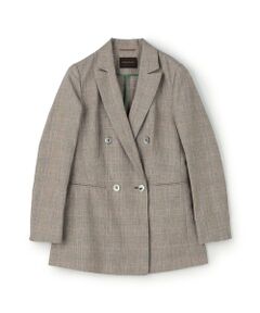 グレンチェックサッカー ダブルブレストジャケット （テーラード