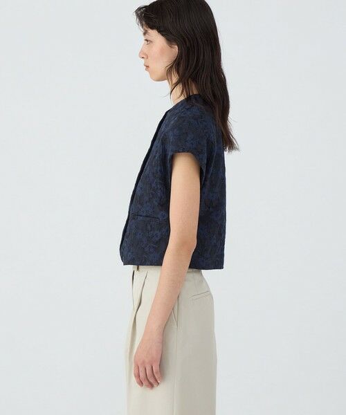 TOMORROWLAND / トゥモローランド ベスト | フラワージャカード ワイドスリーブショートジレ | 詳細3