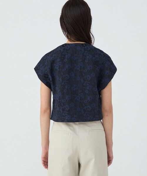 TOMORROWLAND / トゥモローランド ベスト | フラワージャカード ワイドスリーブショートジレ | 詳細4