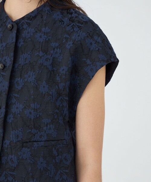 TOMORROWLAND / トゥモローランド ベスト | フラワージャカード ワイドスリーブショートジレ | 詳細7