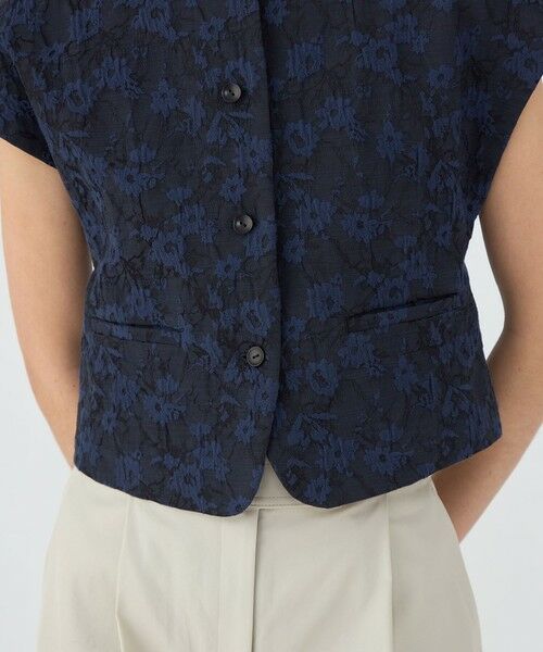 TOMORROWLAND / トゥモローランド ベスト | フラワージャカード ワイドスリーブショートジレ | 詳細8