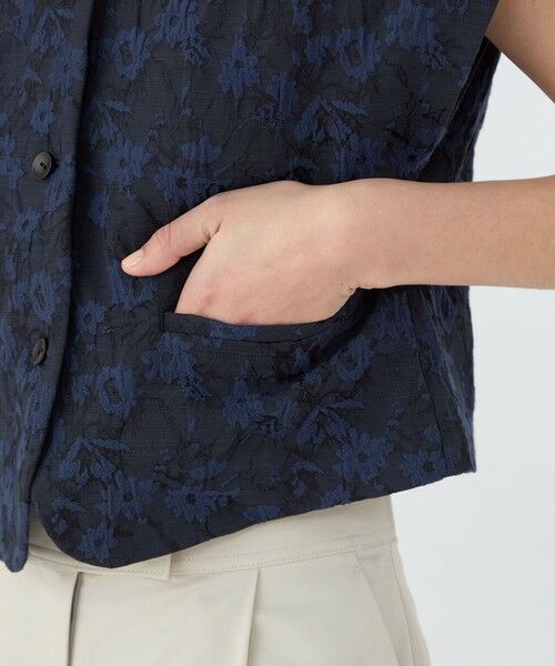TOMORROWLAND / トゥモローランド ベスト | フラワージャカード ワイドスリーブショートジレ | 詳細9