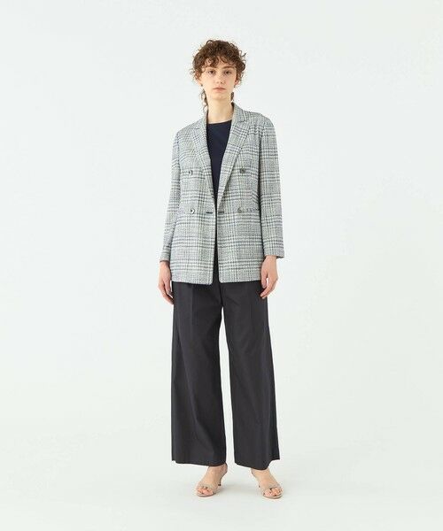 シャドーグレンチェック ダブルブレストライトジャケット