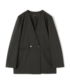 【限定出品】TOMORROWLAND(トゥモローランド)ノーカラージャケット セール】 カルゼサーキュラー ノーカラージャケット （ノー