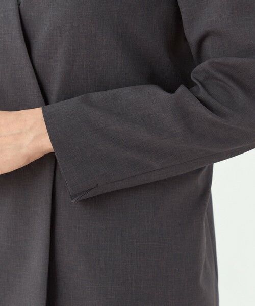 TOMORROWLAND / トゥモローランド ノーカラージャケット | エクストラファインポリエステルトロピカル Vカラージャケット | 詳細7