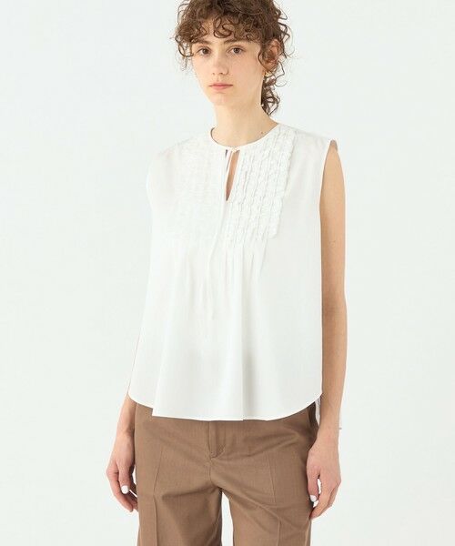 TOMORROWLAND / トゥモローランド シャツ・ブラウス | コットンコンビネーション ノースリーブブラウス | 詳細2