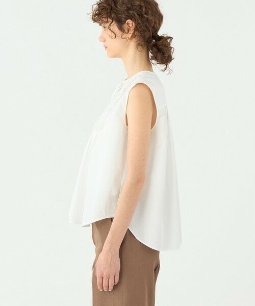 TOMORROWLAND / トゥモローランド シャツ・ブラウス | コットンコンビネーション ノースリーブブラウス | 詳細3