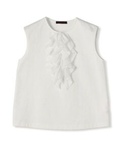 TOMORROWLAND / トゥモローランド カットソー | バスクジャージー ノースリーブプルオーバー