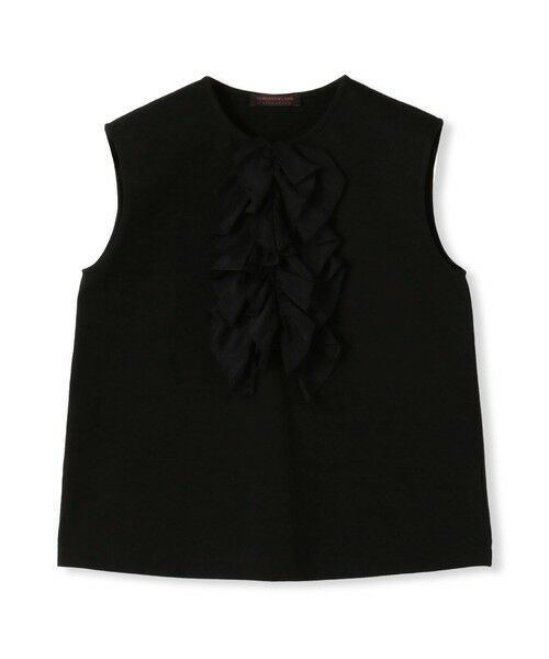 TOMORROWLAND/トゥモローランド バスクジャージー ノースリーブプルオーバー 19 ブラック 36(9号)