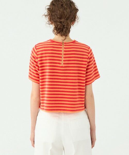 TOMORROWLAND / トゥモローランド カットソー | パイルボーダー ハーフスリーブプルオーバー | 詳細4