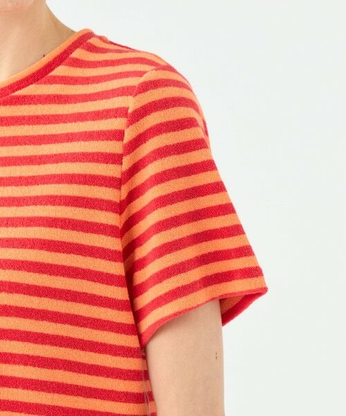 TOMORROWLAND / トゥモローランド カットソー | パイルボーダー ハーフスリーブプルオーバー | 詳細7