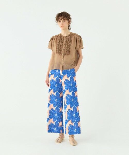 TOMORROWLAND / トゥモローランド その他パンツ | プルメリアジャカード ワイドストレートパンツ | 詳細1