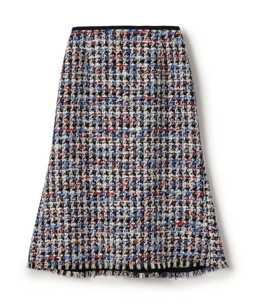 TOMORROWLAND / トゥモローランド ミニ・ひざ丈スカート | トリコロールシェパード マーメイドスカート(12 ネイビー系)