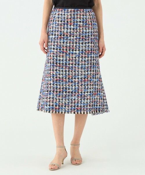 TOMORROWLAND / トゥモローランド ミニ・ひざ丈スカート | トリコロールシェパード マーメイドスカート | 詳細2