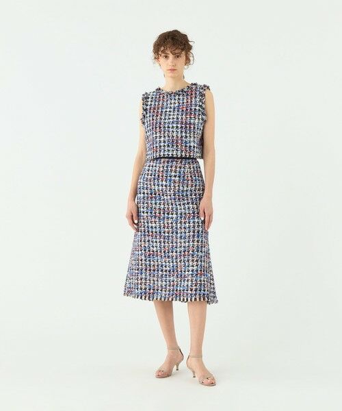 TOMORROWLAND / トゥモローランド ミニ・ひざ丈スカート | トリコロールシェパード マーメイドスカート | 詳細8