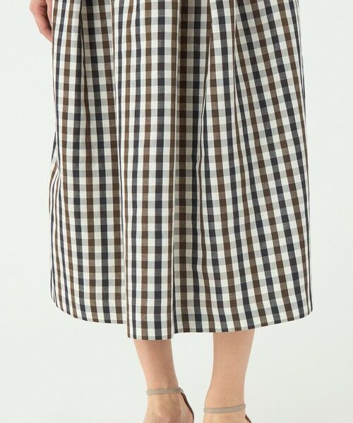 TOMORROWLAND / トゥモローランド ミニ丈・ひざ丈ワンピース | ピコロールギンガムチェック コクーンワンピース | 詳細6