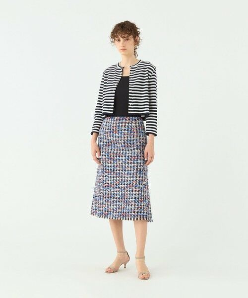 TOMORROWLAND / トゥモローランド カーディガン・ボレロ | パイルボーダー クルーネックカーディガン | 詳細1