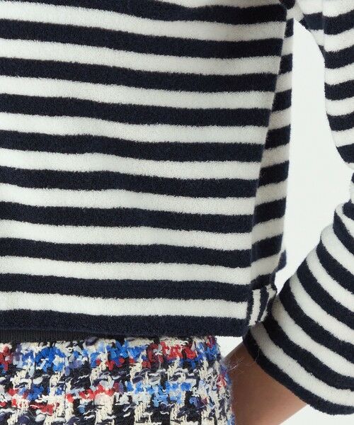 TOMORROWLAND / トゥモローランド カーディガン・ボレロ | パイルボーダー クルーネックカーディガン | 詳細8