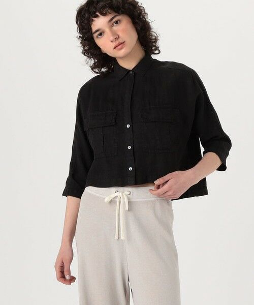 TOMORROWLAND / トゥモローランド シャツ・ブラウス | ライトウェイトリネン クロップドシャツ WKO3149 | 詳細2