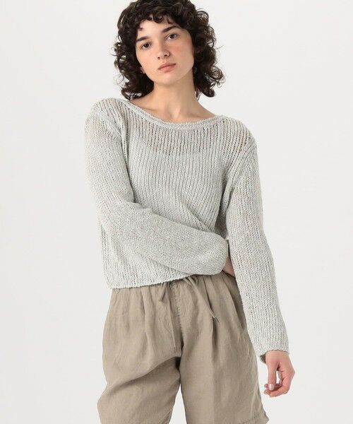 TOMORROWLAND / トゥモローランド ニット・セーター | コットンリネンオープンワーク クルーネックプルオーバー WVP3093 | 詳細2