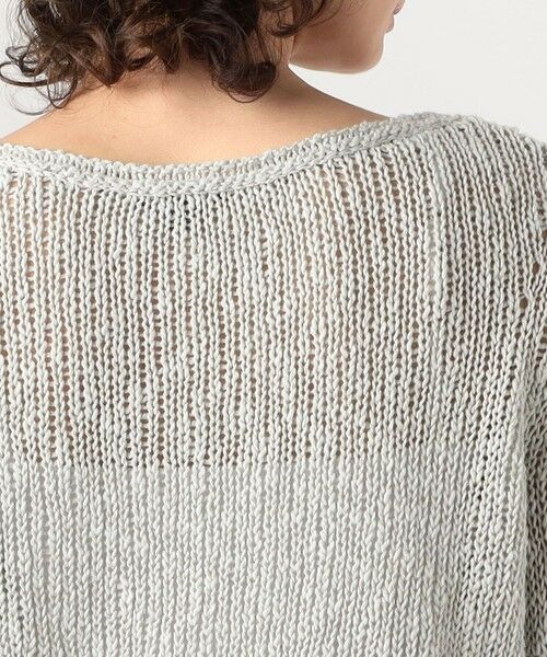 TOMORROWLAND / トゥモローランド ニット・セーター | コットンリネンオープンワーク クルーネックプルオーバー WVP3093 | 詳細6