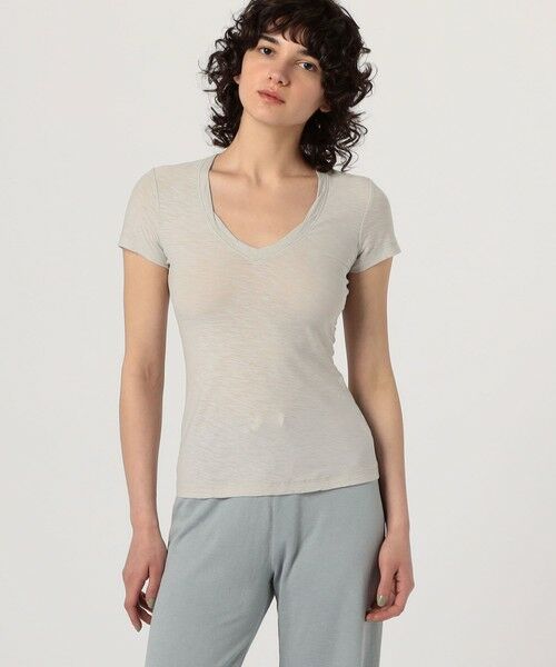 TOMORROWLAND / トゥモローランド Tシャツ | スラブジャージー VネックTシャツ WUA3037 | 詳細3