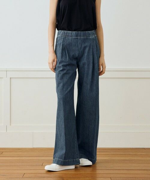 TOMORROWLAND / トゥモローランド デニムパンツ | コットンデニム タックワイドパンツ WCID1090 | 詳細2