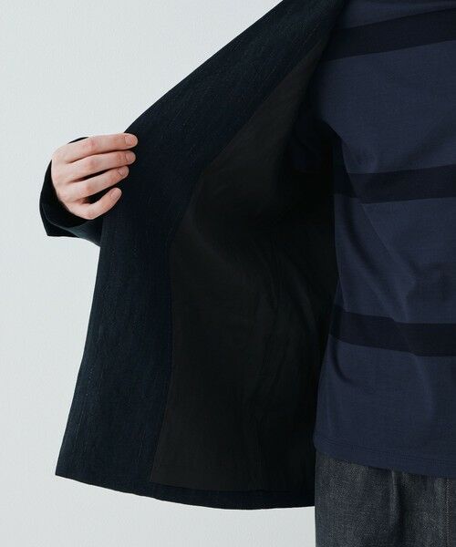 TOMORROWLAND / トゥモローランド ノーカラージャケット | マリンカナパ カラーレスジャケット | 詳細6