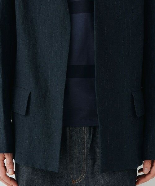 TOMORROWLAND / トゥモローランド ノーカラージャケット | マリンカナパ カラーレスジャケット | 詳細9