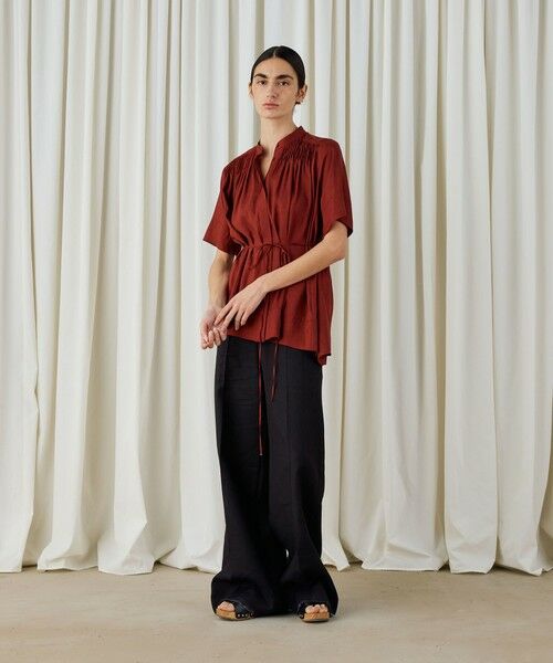 TOMORROWLAND / トゥモローランド シャツ・ブラウス | レーヨンシルククロス アシンメトリーヘムブラウス | 詳細1