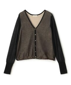 TOMORROWLAND / トゥモローランド カーディガン・ボレロ | ダブルレイヤードニット Vネックカーディガン