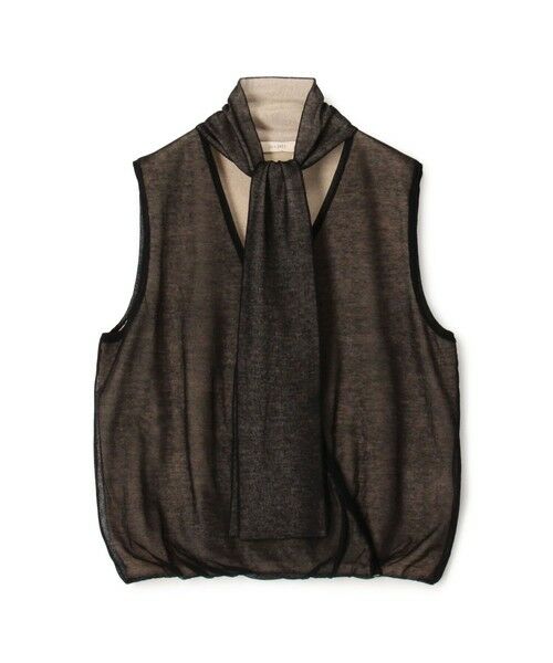 TOMORROWLAND / トゥモローランド ニット・セーター | ダブルレイヤードボウタイニット（18 ブラック系）