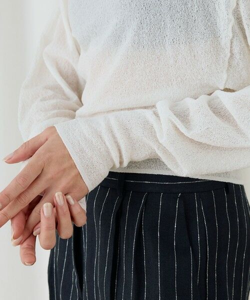 TOMORROWLAND / トゥモローランド ニット・セーター | コットンストレッチエアリーニット ラウンドネックプルオーバー | 詳細6