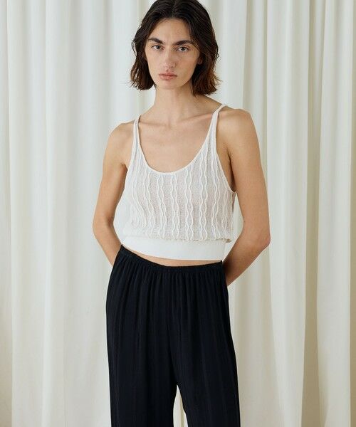 TOMORROWLAND / トゥモローランド ニット・セーター | コットンストレッチ　エアリーニットタンクトップ | 詳細2
