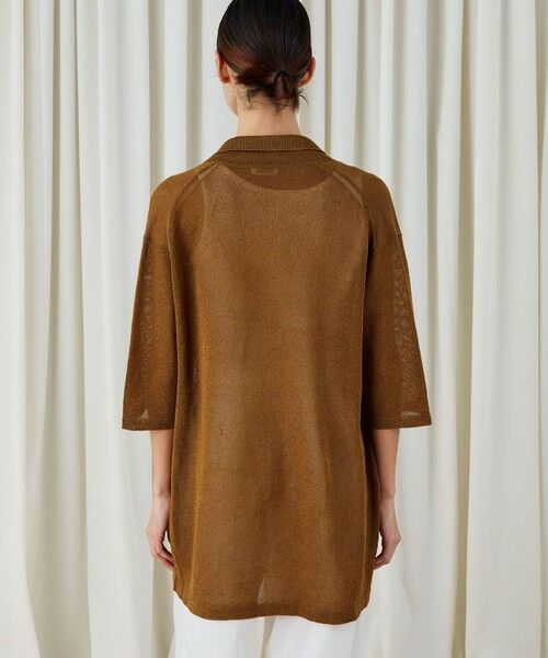 TOMORROWLAND / トゥモローランド カーディガン・ボレロ | コットンシルクペーパーツイスト ラペルカラーカーディガン | 詳細5